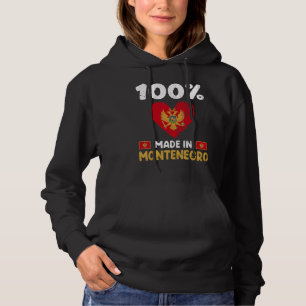100 procent gemaakt in Montenegro Montenegrijnse j Hoodie