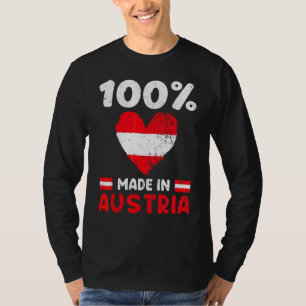 100 procent gemaakt in Oostenrijk Oostenrijkse jon T-shirt