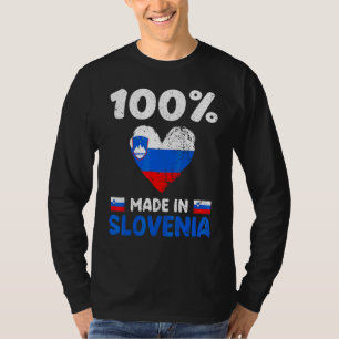 100 procent gemaakt in Slovenië Sloveense jongens T-shirt