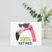 100 procent gepensioneerd briefkaart (Staand voorkant)