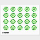 100 procent Ierse Shamrocks Ronde Sticker (Vel)