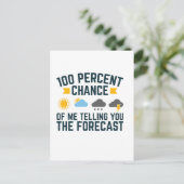 100 procent kans dat ik je de voorspelling vertel briefkaart (Staand voorkant)
