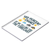 100 procent kans dat ik je de voorspelling vertel notitieboek (Linkerzijde)