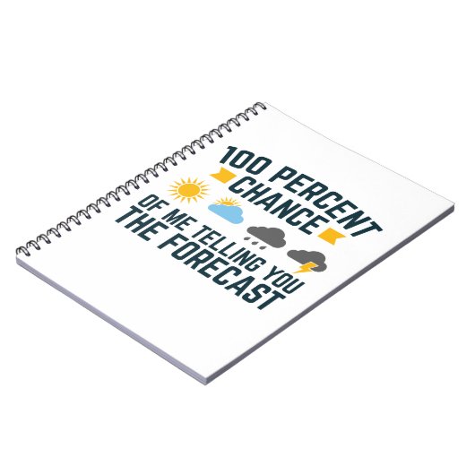 100 procent kans dat ik je de voorspelling vertel notitieboek (Linkerzijde)