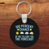 100 procent kans dat ik je de voorspelling vertel sleutelhanger (Voorkant)
