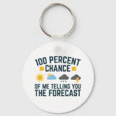 100 procent kans dat ik je de voorspelling vertel sleutelhanger (Voorkant)