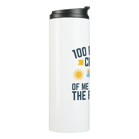 100 procent kans dat ik je de voorspelling vertel thermosbeker (Gedraaid links)