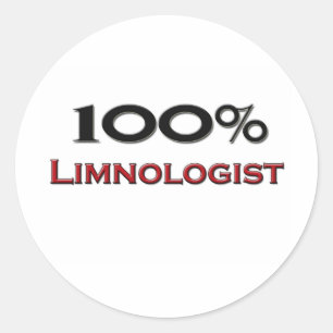 100 procent limnoloog ronde sticker