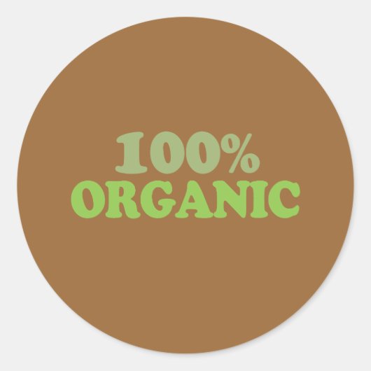 100 procent organisch ronde sticker (Voorkant)