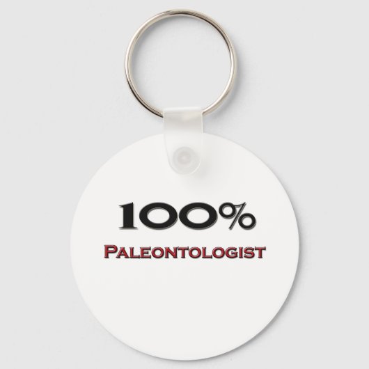 100 procent paleontoloog sleutelhanger (Voorkant)