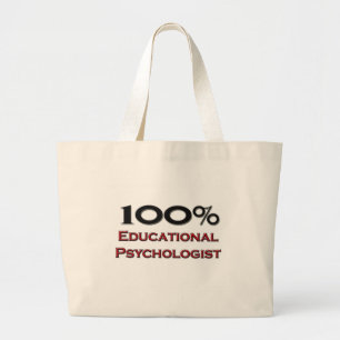100 procent pedagogisch psycholoog grote tote bag