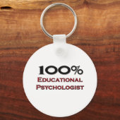 100 procent pedagogisch psycholoog sleutelhanger (Voorkant)
