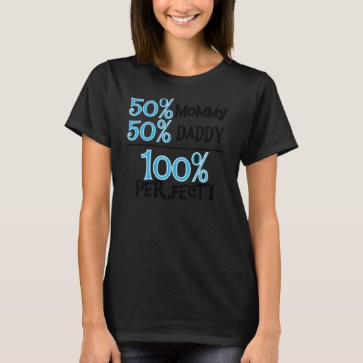 100 procent perfect blauw t-shirt (Voorkant)