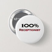 100 procent receptionist ronde button 5,7 cm (Voorkant /achterkant)