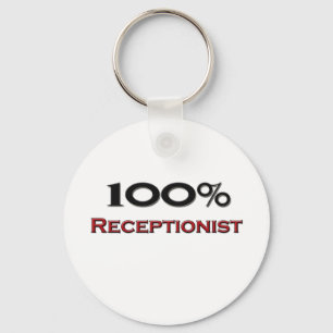 100 procent receptionist sleutelhanger