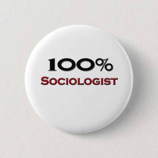 100 procent socioloog ronde button 5,7 cm (Voorkant)