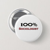 100 procent socioloog ronde button 5,7 cm (Voorkant /achterkant)
