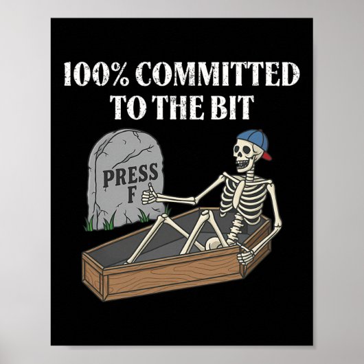 100 procent toegewijd aan het beetje grappige skel poster (Voorkant)