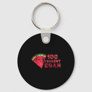 100 procent veganistische zomer watermeloen fruit sleutelhanger