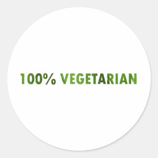 100 PROCENT VEGETARIAN RONDE STICKER