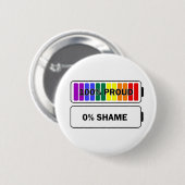 100% Proud 0% Shame Ronde Button 5,7 Cm (Voorkant /achterkant)