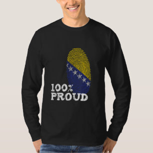 100 Proud Bosnia Herzegovina vlag voor Proud Bosni T-shirt