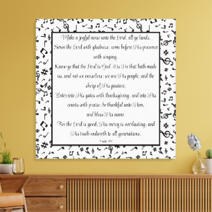 100 psalm canvas afdruk
