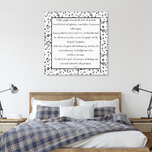 100 psalm canvas afdruk (Insitu (Slaapkamer))