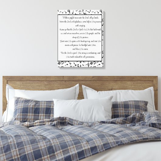 100 psalm canvas afdruk (Insitu (Slaapkamer))