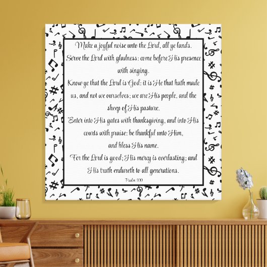 100 psalm canvas afdruk (Insitu (Woonkamer))