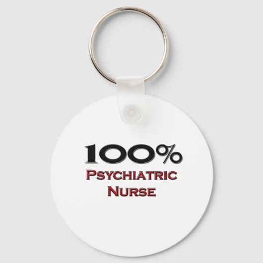 100 % psychiatrische verpleegkunde sleutelhanger (Voorkant)