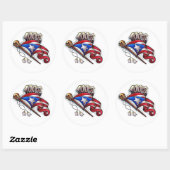 100% Puertoricaans Ronde Sticker (Vel)
