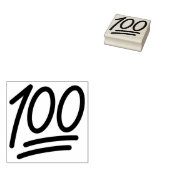 100 punten Emoji Wood Art Stamp Rubberstempel (Gestempeld)