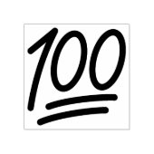 100 punten Emoji Wood Art Stamp Rubberstempel (Afrduk)