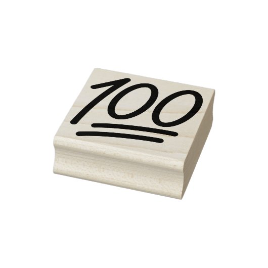 100 punten Emoji Wood Art Stamp Rubberstempel (Stempel)