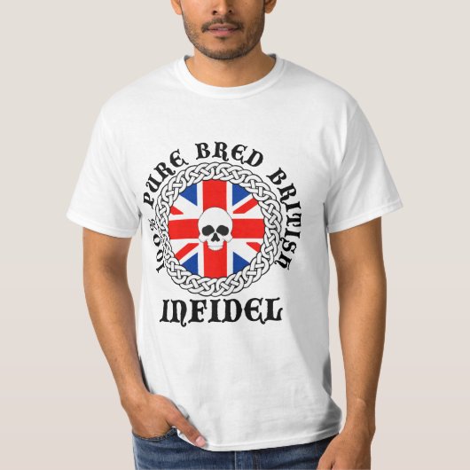 100% Pure Bred British Infidel T-shirt (Voorkant)
