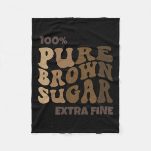 100% Pure Bruine Suiker Melanine Trots Zwarte Gesc Fleece Deken