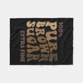 100% Pure Bruine Suiker Melanine Trotse Zwarte Ges Fleece Deken (Voorkant (Horizontaal))