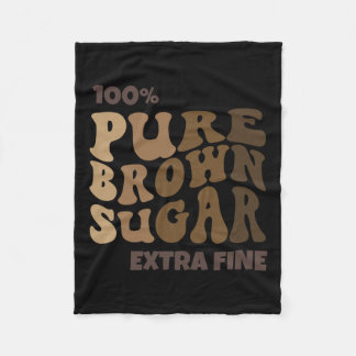 100% Pure Bruine Suiker Melanine Trotse Zwarte Ges Fleece Deken