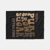 100% Pure Bruine Suiker Melanine Trotse Zwarte Ges Fleece Deken (Voorkant (Horizontaal))