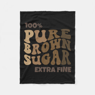 100% Pure Bruine Suiker Melanine Trotse Zwarte Ges Fleece Deken
