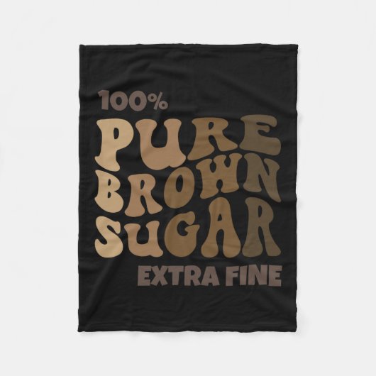 100% Pure Bruine Suiker Melanine Trotse Zwarte Ges Fleece Deken (Voorkant)