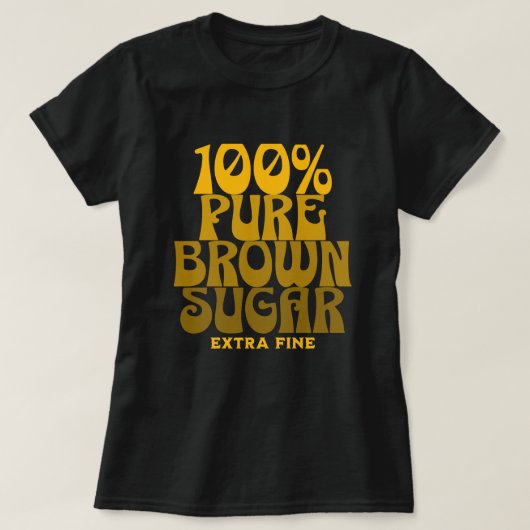 100% Pure Bruine Suiker Melanine Unisex T-shirt (Design voorkant)