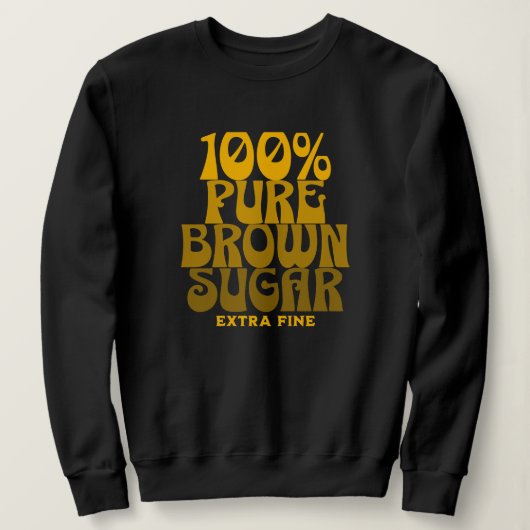 100% Pure Bruine Suiker Melanine Unisex Trui (Design voorkant)