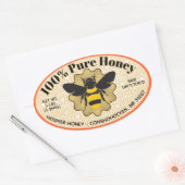 100% pure Honey Jar Ovale Sticker (Envelop)