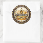 100% Pure Honing  Ronde Sticker (Tas)