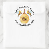 100% pure honingbijen Lable Classic Round Sticker (Tas)