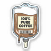 100% pure koffie sticker (Voorkant)