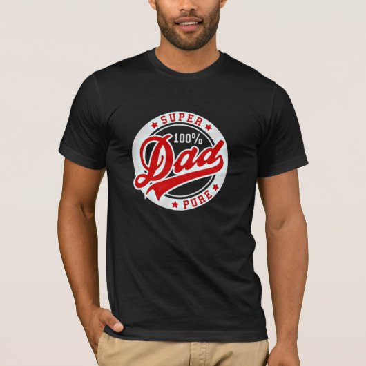 100% PURE SUPER DAD T-SHIRT (Voorkant)