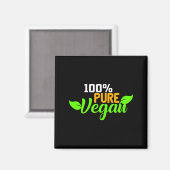 100% Pure Vegan Veganer Vegetarier Fleischlos Magneet (Voorkant / Achterkant)